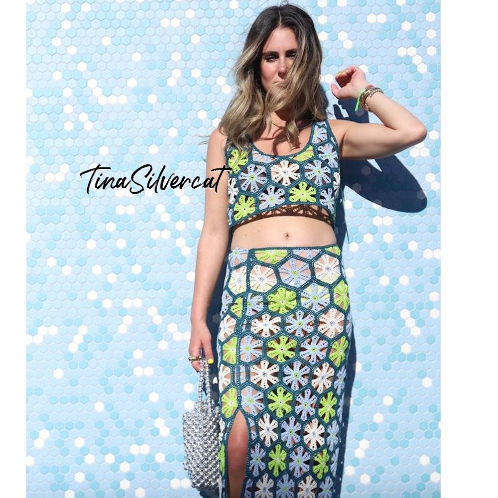 Zara Crochet Knit Top And Skirt Co-ord Set Sz S NWT - Picture 8 of 17